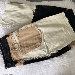 Distressed pants black, tan, beige size S super stretchy and comfy